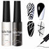 7ml*2pcs Nail Art Liner Gel Polish Built in Thin Brush,Black White Nail Polish Soak off Curing for French Tip Nails Design,Nail Art Supplies Kit f...