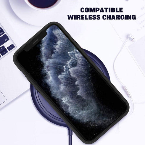 ZUSLAB Case Compatible with Apple iPhone 11 Pro Max, Silicone Gel Rubber Bumper Cover Phone Slim Thin Hard Shell Shockproof Full-Body Protective C...