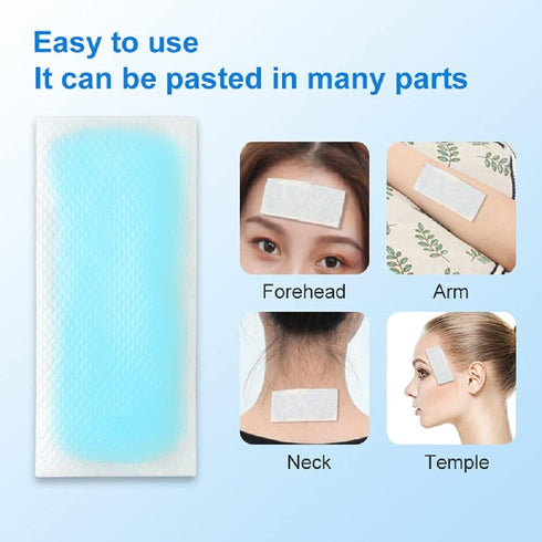 20pcs Fever Cooling Gel Patches 8 Hours Cooling Forehead Strips Cooling Gel Sheet for Dog Foot Baby Kids Children Adult Relieve Headache, Toothach...