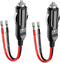 12V Fused Male Cigarette Lighter Plug, Replacement Car Adapter with Leads and LED Light, 16AWG Extension Cable with 15A Fuse, Automotive Power Sup...