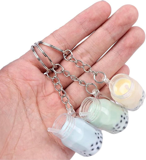 Cute Keychain Boba Keychain For Women/Men and More - Kawaii Accessories Pastel Boba Keychains...