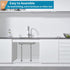 2 Pcs Undermount Sink Brackets Adjustable, Stainless Steel Sink Support Legs, Drill Free Sink Installation and Repair Kit System for Kitchen, Bath...
