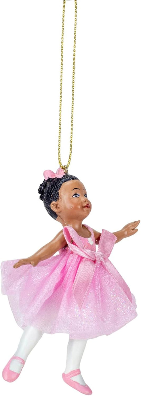 Kurt S. Adler African American Little Ballerina Christmas Tree Ornament,Resin, C8751 New...