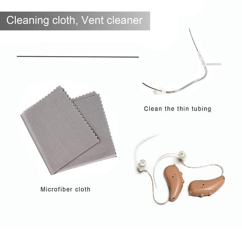 120 Count Hearing Aid Wipes Individually Packaged Cleaning Towelette with Cleaning Tools for Hearing Amplifier...