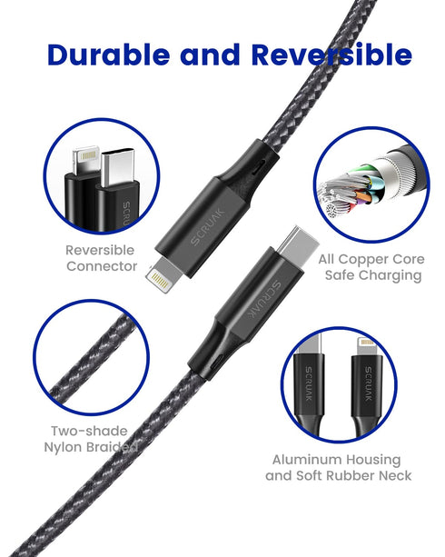 Extra Long iPhone Charger Cord 16Ft, 16 Feet USB C to Lightning Cable Fast Charging Nylon Braided iPhone Charger Cable for iPhone 13/13 Pro/13 Pro...