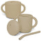 2 in 1 Silicone Food Storage and Drink Containers for Babies and Toddlers, BPA-Free (Tan)...