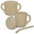 2 in 1 Silicone Food Storage and Drink Containers for Babies and Toddlers, BPA-Free (Tan)...