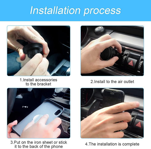 Magnetic Phone Mount for Car, 360°Rotatable Phone Holder for Dashboard, Windshield, Air Vent, Universal for iPhone 13/Pro/Pro Max/11, Samsung Gala...