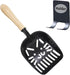 Cat Litter Scoop - Large Metal Cat Litter Scooper with Holder - Non-Stick, Easy to Clean Kitty Litter Scoop, Deep Shovel Cat Scooper for Litter Bo...