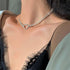 Rhinestone Choker Necklace Silver Heart Necklaces Butterfly Crystal Chokers Bling Tennis Chain Neck Jewelry for Women and Girls...