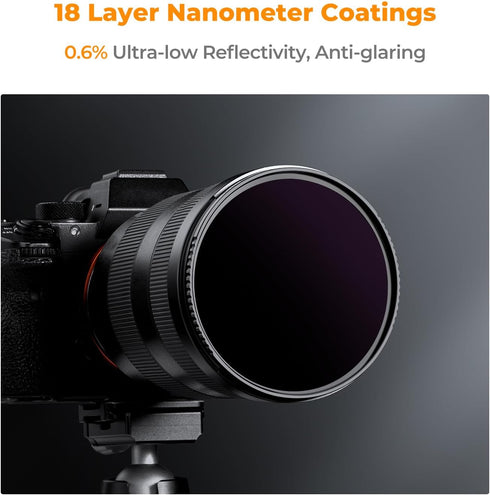 K&F Concept 52mm ND100000 ND Camera Lens Filter,16.6-Stops Fixed Neutral Density Filter with 18 Multi-Layer Coatings (K Series)...