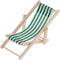 1:12 Scale Wooden Lounge Chair Miniature Dollhouse Foldable Wooden Beach Chair Chaise Longue Toys Dolls House Furniture Accessories - Dark Green...