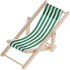 1:12 Scale Wooden Lounge Chair Miniature Dollhouse Foldable Wooden Beach Chair Chaise Longue Toys Dolls House Furniture Accessories - Dark Green...