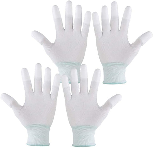 2Pairs Quilting Gloves for Free Motion Sewing Lightweight and Form-Fitting Nylon-Knit Support Gloves for Machine Quilters...