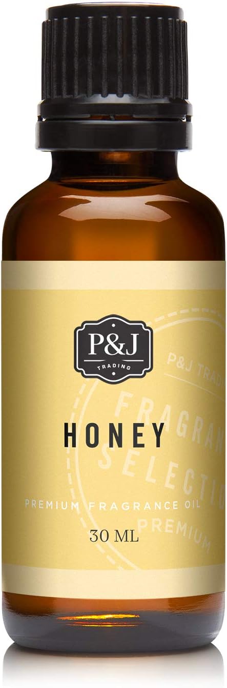 P&J Fragrance Oil - Honey Scented 30ml - Candle Scents, Soap Making, Diffuser Oil, Fresh Scents...