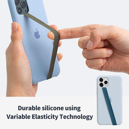Sinjimoru Silicone Stretching Strap as Phone Grip Holder, Slim Grip Tape for iPhone Case, Secure Phone Strap as Cell Phone Holder. Sinji Loop Lave...