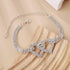 Sparkling Heart Rhinestone Foot Jewelry for Women - Adjustable Summer Beach Anklet Chains, Crystal Double Heart Anklets - Full Rhinestone Anklets ...