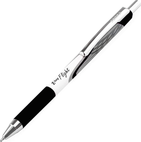Zebra Classic Z-Grip Flight Ballpoint Pens - 1.2mm - Black & Violet - Pack of 6...