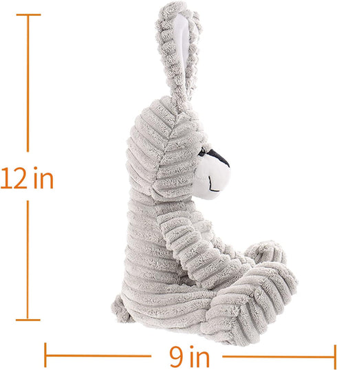 Apricot Lamb Toys Plush Corduroy Rabbit Bunny Stuffed Animal Soft Cuddly Perfect for Child ?Gray Bunny,8.5 Inches...