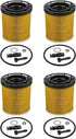 4Pcs Engine Oil Filter with Seals Fit for Hyundai Accent Elantra Kona Santa Sonata Venue Kia K5 Rio 2020-2022 Replace 26350-2M000...