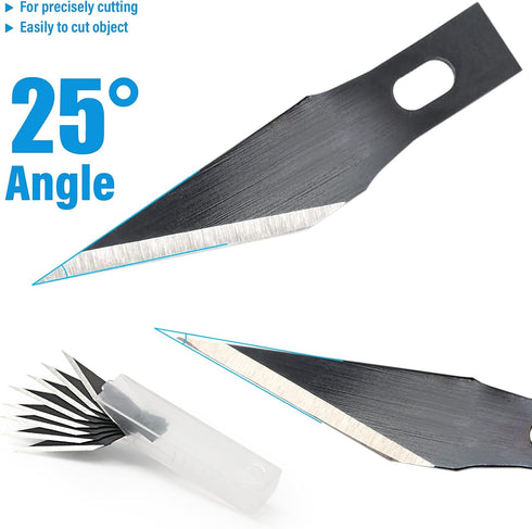 EHDIS Precision Craft Hobby Knife Blades 11# Knife Blades Refill Hobby Art Blades Cutting Tool with Storage Case for Craft, Hobby, Scrapbooking, S...