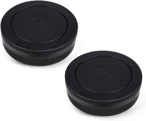 JJC 2-Pack Body Cap and Rear Lens Cap Cover Kit for Canon EOS M50 M50 Mark II M5 M6 M6 Mark II M200 M100 M10 M3 M2 M and More Canon EF-M Mount Mir...