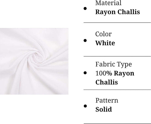 Rayon Challis Fabric by The Yard - 60" Inches Wide - Lightweight Rayon Fabric - Use Rayon Fabric by The Yard for Lounge Wear, Jumpsuits, Pajamas, ...