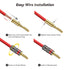 Banana Plugs for Speaker Wire, (12 Pairs, 24 Pcs), 24K Gold Plated Connectors, Spring Pin Plug Closed Screw Design, Banana Pins (Support 12 AWG to...