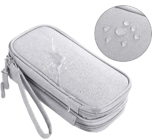 Electronic Organizer Bag, Waterproof Portable Travel Cable Storage Bag, Multifunctional Cord Storage Case for USB Drive, Dard Drive, Power Bank, C...