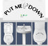 AUEAR, Funny Bathroom Toilet Seat Sticker Decal Reminder Decoration for DIY (4 Pack)...