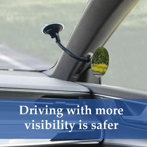 Rear View Mirror, Interior Rear View Mirror Extender, Convex Rear View Mirror with Suction Cup, Anti Glare 360 Degrees Adjustable Wide Angle HD Au...