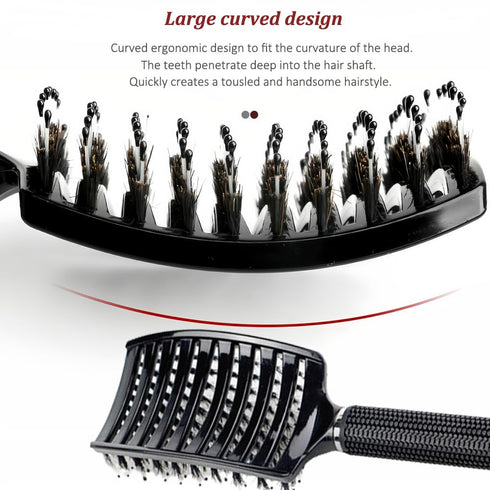 Detangling Hair Brush, 2 Pcs Curved Vent Hair Brush For Blow Drying For Thick,Curly,Long Hair, Wet Brush Detangler Quickly Detangles and Smooths h...