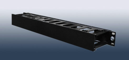 Raising Electronics 1U Horizontal Rack Mount Cable Management Unit with Panel Plastic 19" Rack Mount...