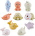 Bath Toys for Babies 6-12 Months - 10PCS Bath Squirt Toys Silicone Ocean Animals Bathtub Float Toy for Water Play Kids Preschool Education Toy Lea...