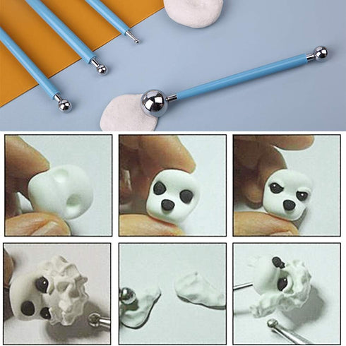 14 Pcs Dotting Tools Ball Styluses with Box, Dotting Tools Set Rock Painting, Pottery Clay Modeling Embossing Nail Art...
