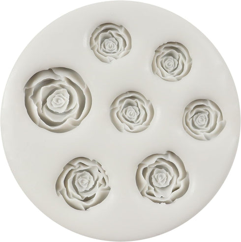 Rose Flower Fondant Candy Silicone Mold for Sugar Craft Cake Decorating Cupcake Topper Chocolate Polymer Clay Gum Paste...