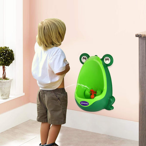 Urinal for Toddlers Boys with Frog Funny Aiming Target,Frog Urinal Potty Training(Blue)...
