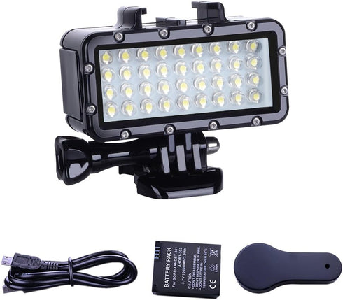 Suptig Diving Light High Power Dimmable Waterproof LED Video Light Fill Night Light Diving Underwater Light Waterproof 147ft for Gopro Hero 13/Her...