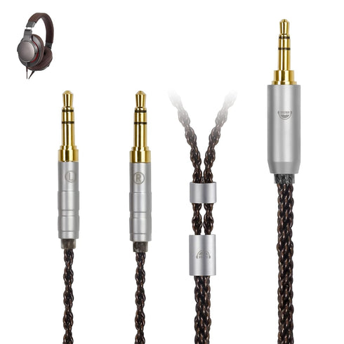 okcsc Replacement Upgrade Cable for Denon AH-D600 AH-D7200 AH-D7100 AH-D9200 AH-D5200 Headsets,8 Core OFC Audio Cable Dual 3.5mm Headphone Output ...