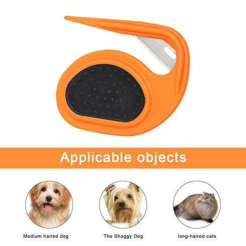 Orange Pet Knotting Comb for Cats, Grooming Combs De Knotting Comb for Removing Matted Hair, Detangling Knots for Dogs and Cats...