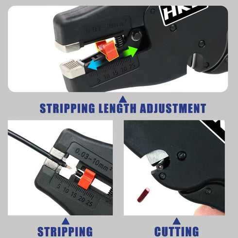 HKS Automatic 2 in 1 Wire Stripper Tool for 32-7 AWG Wire Stripping & Cutting, Length Range 0.25-1 inch - Suitable for Various Wires...