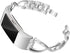 Bands Compatible with Fitbit Charge 2, Metal Bands with Rhinestone Bling Replacement Bractlet Women Silver Rose Gold Black...