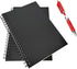 DSTELIN Blank Spiral Notebook, 2-Pack, Soft Cover, Sketch Book, 100 Pages / 50 Sheets, 7.5 inch x 5.1 inch, 100GSM, (Black)...
