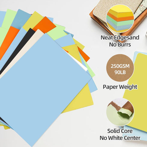 30 Sheets Orange Cardstock 8.5'' x 11'', 250gsm/90lb Heavyweight Cover Cardstock Paper, Thick and Smooth A4 Card Stock Perfect for Invitations, Me...