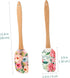 Luxshiny Silicone Scraper Spatula, 2pcs Wooden Handle Rubber Spatula Flower Pattern Mixing Scraper Cream Butter Spatula Non-stick Kitchen Utensils...