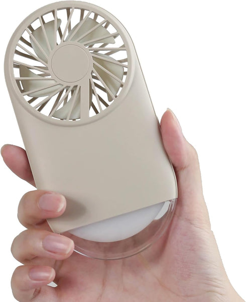 Rican Handheld Mini Fan with Bracket, Powerful Small Personal Portable Fan, 4 Speed Adjustable USB Rechargeable Cooling Fan, Lash Fan for Girls Wo...