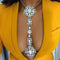 ELABEST Boho Rhinestone Statement Chest Chain Crystal Necklace Body Chain Summer Beach Body Jewelry Accessories for Women...