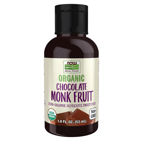NOW Foods, Organic Liquid Monk Fruit, Chocolate, Zero-Calorie Sweetener, 1.8-Ounce...