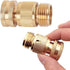 Joywayus Garden Hose Quick Connect Solid Brass 3/4" GHT Thread Couplers Nipples Easy Connect Fittings Water Hose Connectors (2 Sets)...