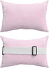 T&H XHome Outdoor Pillow for Chaise Lounge Chair, Solid Color Pink Waterproof Headrest Pillow Lumbar Pillows with Insert & Adjustable Elastic Stra...